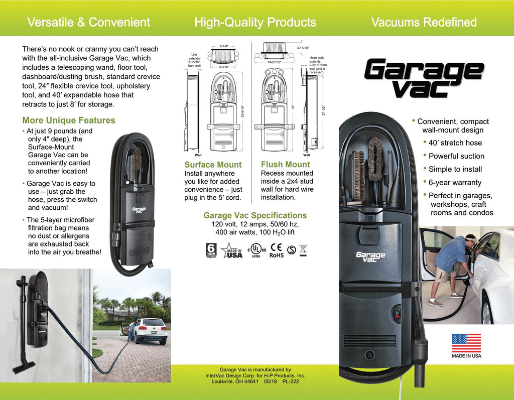 Garage Vac Surface Mount GH-120